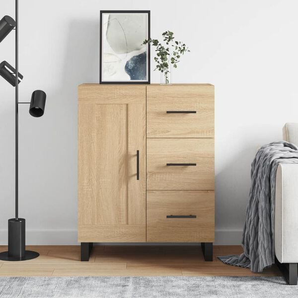 vidaXL Servantă, stejar sonoma, 69,5x34x90 cm, lemn compozit