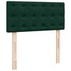 vidaXL Pat box spring cu saltea, verde &icirc;nchis, 90x200 cm, catifea