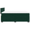 vidaXL Pat box spring cu saltea, verde &icirc;nchis, 140x200 cm, catifea
