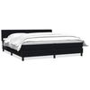 vidaXL Pat box spring cu saltea, negru, 200x210 cm, catifea