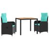 vidaXL Set dining pentru exterior 3 buc.