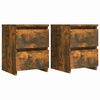 vidaXL Noptiere 2 buc. stejar afumat 30x30x40 cm lemn prelucrat