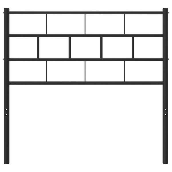 vidaXL Tăblie de pat metalică, negru, 107 cm