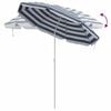vidaXL Parasol de Plajă Albastru și Alb 206 x 206 x 212 cm