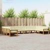 vidaXL Set de canapele de exterior cu pernă 10 pcs Natural și Crem