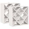 vidaXL Raft pentru vin 2 buc. Alb 62 x 25 x 62 cm Lemn de pin masiv