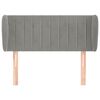 vidaXL Tăblie de pat cu aripioare gri deschis 103x23x78/88 cm catifea