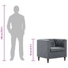 vidaXL Fotoliu, gri, material textil
