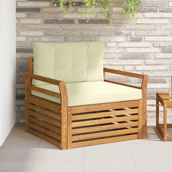 vidaXL Set de canapele de exterior Lemn de acacia solid și poliester