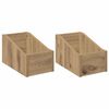 vidaXL Cutie pentru LP-uri 2 buc. Stejar Artizanal 18 x 32 x 18 cm