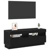 vidaXL Cabinet TV Stejar Negru 100 x 35 x 40 cm Lemn compozit