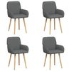 vidaXL Scaune de dining 4 pcs Țesătură Gri &icirc;nchis 56,5 x 50 x 87,5 cm
