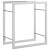 vidaXL Suport pentru lemne de foc, 50x28x56 cm, oțel inoxidabil