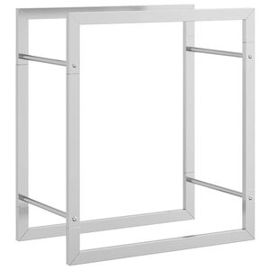 vidaXL Suport pentru lemne de foc, 50x28x56 cm, oțel inoxidabil