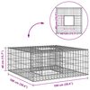 vidaXL Pat ridicat din gabion Argintiu 100 x 100 x 40 cm