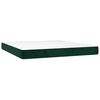 vidaXL Pat box spring cu saltea, verde &icirc;nchis, 180x200 cm, catifea