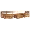 vidaXL Set de canapele de exterior 7 buc. natural Lemn Solid de Acacia