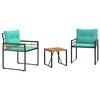 vidaXL Set de Mobilier pentru Exterior cu pernă 3 pcs Turcoaz