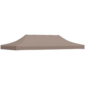 vidaXL Acoperiș pentru cort de petrecere, gri taupe, 6 x 3 m, 270 g/m&sup2;
