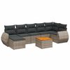 vidaXL Set canapele de grădină cu perne, 8 piese, gri, poliratan