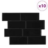 vidaXL Placă de metrou 10 pcs Negru 29.4 x 21.4 cm Poliuretan și PET