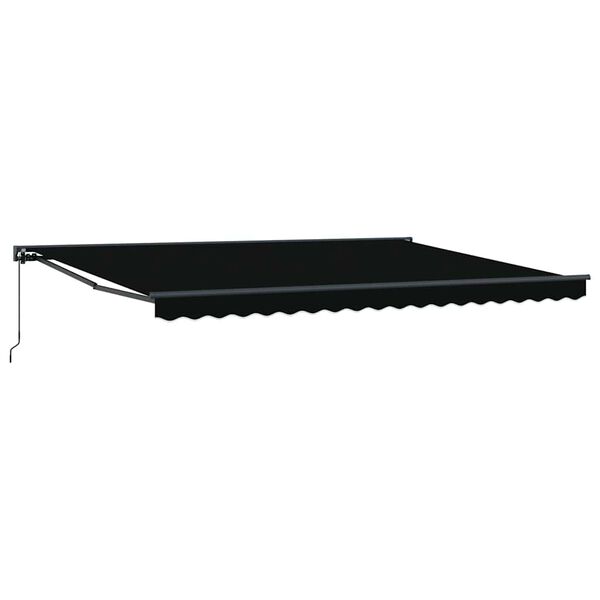 vidaXL Cortina Retractabilă Negru 450 &times; 300 cm Poliester și metal
