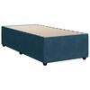 vidaXL Pat box spring cu saltea, albastru, 90x200 cm, catifea