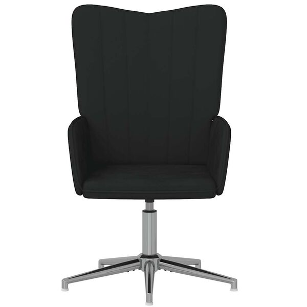 vidaXL Scaun de relaxare, negru, catifea