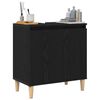 vidaXL Dulap pentru Chiuveta de Baie Stejar Negru 58 x 33 x 60 cm