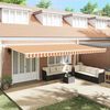 vidaXL Cortina Retractabilă Manual Galben și portocalie 600 × 350 cm