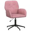 vidaXL Scaun de birou rotativ 54 x 55 x 90 cm Roz Catifea