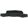 vidaXL Set mobilier de grădină cu perne, 6 piese, negru, poliratan