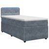 vidaXL Pat boxspring cu saltea Gri &icirc;nchis 80 x 200 cm Catifea