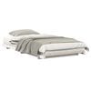vidaXL Cadru de pat Alb 80 x 220 cm Lemn de pin masiv