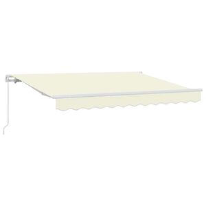 vidaXL Cortina Retractabilă Manual Crem 250 x 200 cm țesătură