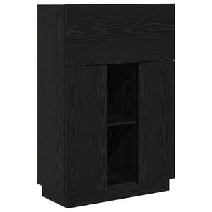 vidaXL Birou Stejar Negru 71.5 x 31.5 x 106.5 cm Lemn prelucrat