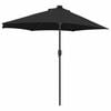 vidaXL Parasol de Grădină Negru 294 x 150 x 223 cm Poliester și oțel