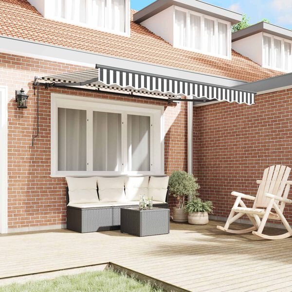 vidaXL Cortina Retractabilă Antracit 350 x 200 cm țesătură