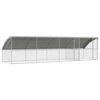 vidaXL Cușcă pentru pui 4 buc. Argintiu 800 x 200 x 200 cm