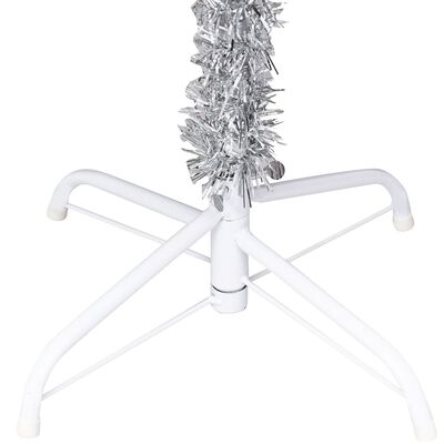 vidaXL Pom de Crăciun artificial cu suport argintiu 180 cm PET