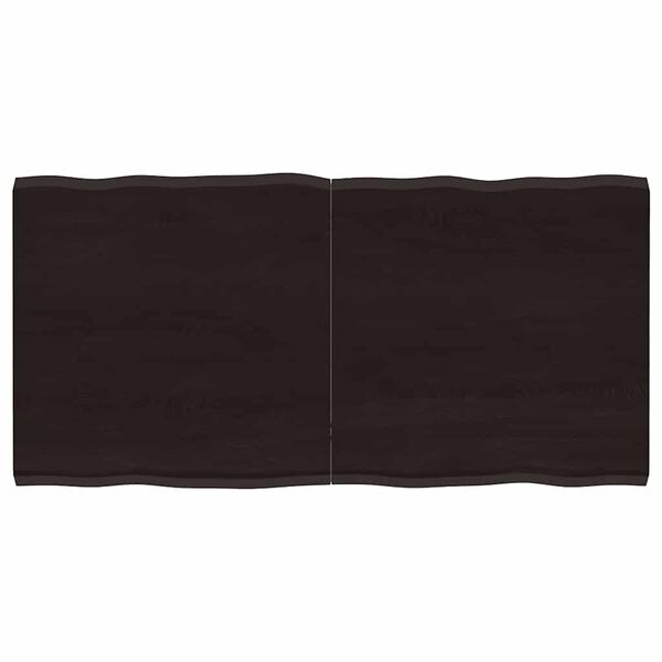 vidaXL Blat masă, 120x60x4 cm, gri, lemn stejar tratat contur organic