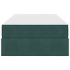 vidaXL Pat cu saltea și spațiu de depozitare Verde &icirc;nchis 100 x 200 cm