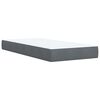 vidaXL Pat box spring cu saltea, gri &icirc;nchis, 100x200 cm, catifea