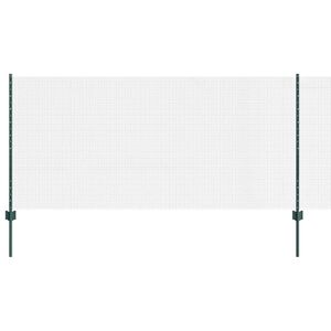 vidaXL Gard din plasă sudată cu st&acirc;lpi 50 x 1 m Oțel cu strat de PVC