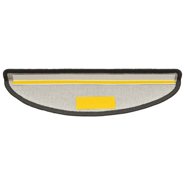 vidaXL Covorașe pentru scări, 30 buc., 56x17x3 cm, gri închis, semirotunde