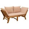 vidaXL Bancă de grădină 3-&icirc;n-1 cu perne Lemn Solid de Acacia natural
