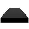 vidaXL Rafturi de perete 4 buc. negru extralucios 120x23,5x3,8 cm MDF