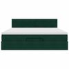 vidaXL Cadru de pat otoman cu saltea verde &icirc;nchis 180x200cm catifea
