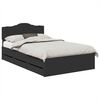 vidaXL Cadru de pat cu sertar Negru 120 x 200 cm Lemn Ingineresc