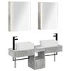 vidaXL Set dulap baie 5 pcs Gri Beton 53 x 15,5 x 70 cm Lemn prelucrat